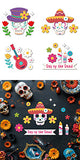 Day of the Dead Carbon Steel Cutting Dies Stencils, for DIY Scrapbooking, Photo Album, Decorative Embossing Paper Card, Skull, 104~105x86~155x0.8mm, 2pcs/set