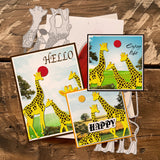 Giraffe Carbon Steel Cutting Dies Stencils, for DIY Scrapbooking, Photo Album, Decorative Embossing Paper Card, Giraffe, 159~189x112~115x0.8mm, 2pcs/set