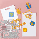 Hanukkah Gnome Carbon Steel Cutting Dies Stencils, for DIY Scrapbooking, Photo Album, Decorative Embossing Paper Card, 96~96x156~160x0.8mm, 2pcs/set