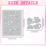 Cat Eyes Carbon Steel Cutting Dies Stencils, for DIY Scrapbooking, Photo Album, Decorative Embossing Paper Card, 70~151x82~110x0.8mm, 2pcs/set