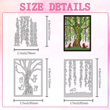 Tree Carbon Steel Cutting Dies Stencils, for DIY Scrapbooking, Photo Album, Decorative Embossing Paper Card, 101~125x79~95x0.8mm, 3pc/set