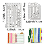 Binders & Number Carbon Steel Cutting Dies Stencils, for DIY Scrapbooking, Photo Album, Decorative Embossing Paper Card, Mixed Shapes, 122~182x93~110x0.8mm, 2pcs/set