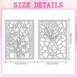 Flower Glass Window Carbon Steel Cutting Dies Stencils, for DIY Scrapbooking, Photo Album, Decorative Embossing Paper Card, 147x107x0.8mm, 2pcs/set