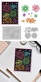 Firework Carbon Steel Cutting Dies Stencils, for DIY Scrapbooking, Photo Album, Decorative Embossing Paper Card, 105~111x96~145x0.8mm, 2pcs/set