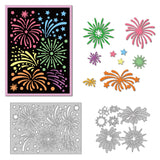 Firework Carbon Steel Cutting Dies Stencils, for DIY Scrapbooking, Photo Album, Decorative Embossing Paper Card, 105~111x96~145x0.8mm, 2pcs/set