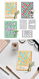 Diagonal Lines Theme Carbon Steel Cutting Dies Stencils, for DIY Scrapbooking, Photo Album, Decorative Embossing Paper Card, Rectangle, 141~154x101~110x0.8mm, 3pcs/set