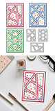 Geometric Theme Carbon Steel Cutting Dies Stencils, for DIY Scrapbooking, Photo Album, Decorative Embossing Paper Card, Rectangle, 152~140x101~110x0.8mm, 3pcs/set