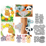 Animals Carbon Steel Cutting Dies Stencils, for DIY Scrapbooking, Photo Album, Decorative Embossing Paper Card, Mixed Shapes, 82~119x111~141x0.8mm, 3pcs/set