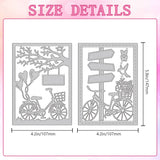 Bicycle Carbon Steel Cutting Dies Stencils, for DIY Scrapbooking, Photo Album, Decorative Embossing Paper Card, 107x147x0.8mm, 2pcs/set