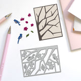 Tree Carbon Steel Cutting Dies Stencils, for DIY Scrapbooking, Photo Album, Decorative Embossing Paper Card, 143x103x0.8mm