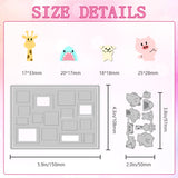 Animal Theme Carbon Steel Cutting Dies Stencils, for DIY Scrapbooking, Photo Album, Decorative Embossing Paper Card, Mixed Shapes, 97~108x50~150x0.8mm, 2pcs/set