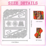 Flower Carbon Steel Cutting Dies Stencils, for DIY Scrapbooking, Photo Album, Decorative Embossing Paper Card, 108x128x0.8mm