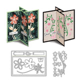 3D Flower Frame Carbon Steel Cutting Dies Stencils, for DIY Scrapbooking, Photo Album, Decorative Embossing Paper Card, Mixed Shapes, 59~105x108~145x0.8mm, 2pcs/set