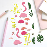 Bird Theme Carbon Steel Cutting Dies Stencils, for DIY Scrapbooking, Photo Album, Decorative Embossing Paper Card, Flamingo Shape, 131~155x102~107x0.8mm, 3pcs/style