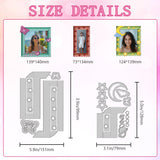 Photo Frame Theme Carbon Steel Cutting Dies Stencils, for DIY Scrapbooking, Photo Album, Decorative Embossing Paper Card, Mixed Shapes, 79~99x128~151x0.8mm, 2pcs/set