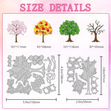 Carbon Steel Cutting Dies Stencils, for DIY Scrapbooking, Photo Album, Decorative Embossing Paper Card, Tree, 102~107x86~133x0.8mm, 2pcs/set