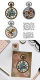 Punk Style Watch Theme Carbon Steel Cutting Dies Stencils, for DIY Scrapbooking, Photo Album, Decorative Embossing Paper Card, 126~140x77~98x0.8mm, 2pcs/set