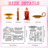 Carbon Steel Cutting Dies Stencils, for DIY Scrapbooking, Mirror Effect, Candle, 102~136x89~97x0.8mm, 2pcs/set