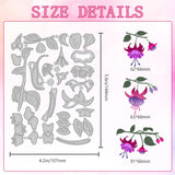 Flower Carbon Steel Cutting Dies Stencils, for DIY Scrapbooking, Photo Album, Decorative Embossing Paper Card, Stainless Steel Color, 107x144x0.8mm