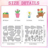 Garden Theme Carbon Steel Cutting Dies Stencils, for DIY Scrapbooking, Photo Album, Decorative Embossing Paper Card, Flower, 140~141x159x0.8mm, 2pcs/set