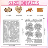 Wood Growth Ring Theme Carbon Steel Cutting Dies Stencils, for DIY Scrapbooking, Photo Album, Decorative Embossing Paper Card, Mixed Shapes, 106~107x147~154x0.8mm, 2pcs/set