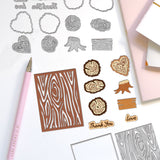 Wood Growth Ring Theme Carbon Steel Cutting Dies Stencils, for DIY Scrapbooking, Photo Album, Decorative Embossing Paper Card, Mixed Shapes, 106~107x147~154x0.8mm, 2pcs/set