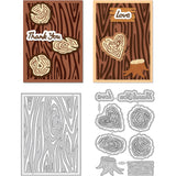 Wood Growth Ring Theme Carbon Steel Cutting Dies Stencils, for DIY Scrapbooking, Photo Album, Decorative Embossing Paper Card, Mixed Shapes, 106~107x147~154x0.8mm, 2pcs/set