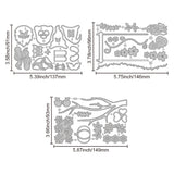 Four Seasons Gnome Carbon Steel Cutting Dies Stencils, for DIY Scrapbooking, Photo Album, Decorative Embossing Paper Card, 137~149x91~96x0.8mm, 3pcs/set