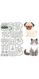 Pet Dog & Cat Carbon Steel Cutting Dies Stencils, for DIY Scrapbooking, Photo Album, Decorative Embossing Paper Card, Mixed Shapes, 112x168x0.8mm