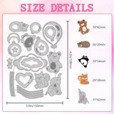 Animal Party in the Sky Carbon Steel Cutting Dies Stencils, for DIY Scrapbooking, Photo Album, Decorative Embossing Paper Card, Mixed Shapes, 97x135x0.8mm