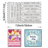 Birthday Theme Carbon Steel Cutting Dies Stencils, for DIY Scrapbooking, Photo Album, Decorative Embossing Paper Card, Mixed Shapes, 180x111x0.8mm