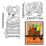 Carbon Steel Cutting Dies Stencils, for DIY Scrapbooking, Photo Album, Decorative Embossing Paper Card, Vegetables, 94~112x93~184x0.8mm, 2pcs/set