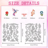 Carbon Steel Cutting Dies Stencils, for DIY Scrapbooking, Photo Album, Decorative Embossing Paper Card, Flower, 107x125~127x0.8mm, 2pcs/set