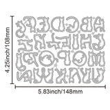 Cat Alphabet Theme Carbon Steel Cutting Dies Stencils, for DIY Scrapbooking, Photo Album, Decorative Embossing Paper Card, Letter A~Z, 108x148x0.8mm