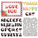 Cat Alphabet Theme Carbon Steel Cutting Dies Stencils, for DIY Scrapbooking, Photo Album, Decorative Embossing Paper Card, Letter A~Z, 108x148x0.8mm