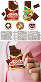 3Pcs 3 Styles Chocolate Theme Carbon Steel Cutting Dies Stencils, for DIY Scrapbooking, Photo Album, Decorative Embossing Paper Card, Food, 86~99x123~156x0.8mm, 1pc/style