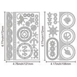 Nautical Theme Carbon Steel Cutting Dies Stencils, for DIY Scrapbooking, Photo Album, Decorative Embossing Paper Card, Anchor & Helm, 172x106~121x0.8mm, 2pcs/set