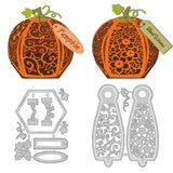 2Pcs 2 Styles Pumpkin Lantern Carbon Steel Cutting Dies Stencils, for DIY Scrapbooking, Photo Album, Decorative Embossing Paper Card, 118~131x86~105x0.8mm, 1pc/style