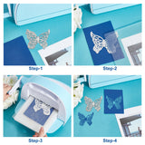 2Pcs 2 Styles Butterfly Carbon Steel Cutting Dies Stencils, for DIY Scrapbooking, Photo Album, Decorative Embossing Paper Card, Stainless Steel Color, 106x174x0.8mm, 1pc/style