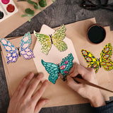 2Pcs 2 Styles Butterfly Carbon Steel Cutting Dies Stencils, for DIY Scrapbooking, Photo Album, Decorative Embossing Paper Card, Stainless Steel Color, 106x174x0.8mm, 1pc/style