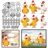 Funny Chick Carbon Steel Cutting Dies Stencils, for DIY Scrapbooking, Photo Album, Decorative Embossing Paper Card, 113x160x0.8mm