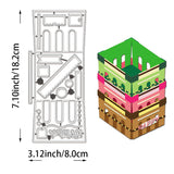 Basket Carbon Steel Cutting Dies Stencils, for DIY Scrapbooking, Photo Album, Decorative Embossing Paper Card, Stainless Steel Color, 80x182x0.8mm