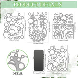 Bubble Theme Carbon Steel Cutting Dies Stencils, for DIY Scrapbooking, Photo Album, Decorative Embossing Paper Card, Mixed Shapes, 135~140x174~200x0.8mm, 3pcs/set