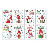 Globleland 8 Sheets 8 Styles PVC Waterproof Wall Stickers, Self-Adhesive Decals, for Window or Stairway Home Decoration, Rectangle, Christmas Themed Pattern, 200x145mm, about 1 sheet/style