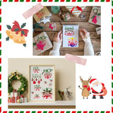 Christmas Theme Drawing Painting Stencils