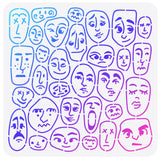 Face Pattern Drawing Painting Stencils