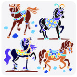 Horse Pattern Drawing Painting Stencils
