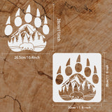 Paw Print Drawing Painting Stencils