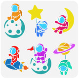 Spaceman Pattern Drawing Painting Stencils