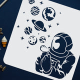 Spaceman Pattern Drawing Painting Stencils